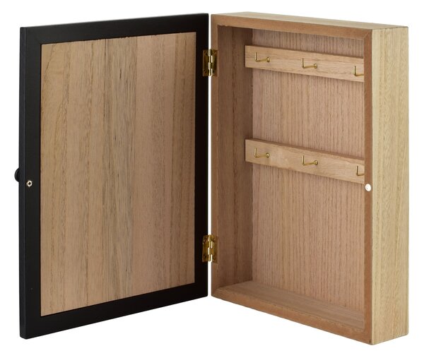 Mondex Skříňka na klíče STACY Key 26x20 cm hnědá/černá