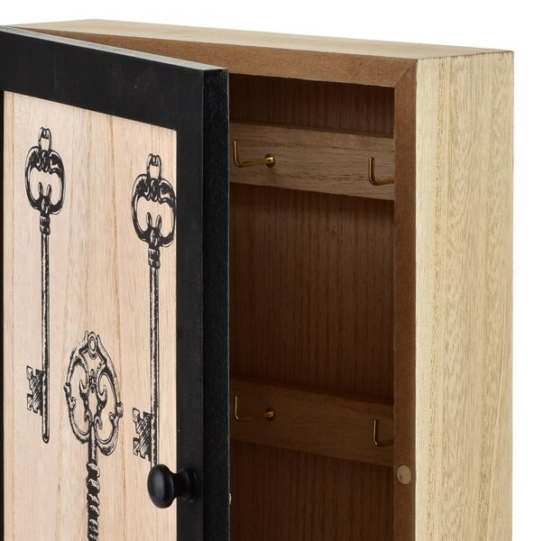 Mondex Skříňka na klíče STACY Key 26x20 cm hnědá/černá