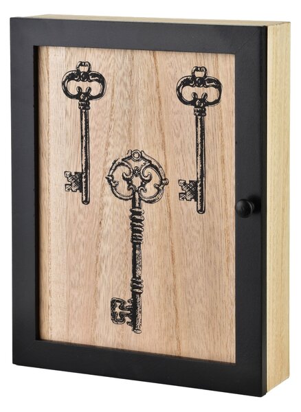 Mondex Skříňka na klíče STACY Key 26x20 cm hnědá/černá