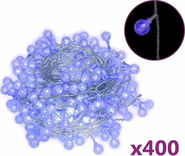 VidaXL Světelný řetěz kulaté žárovky 200 LED 8 funkcí [328816] Barva: Studená bílá, Velikost: 20 m
