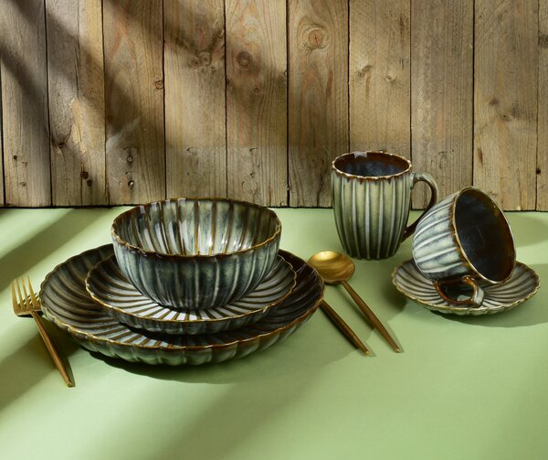 Affekdesign Porcelánový hrnek EVIE GREEN 360 ml zelený