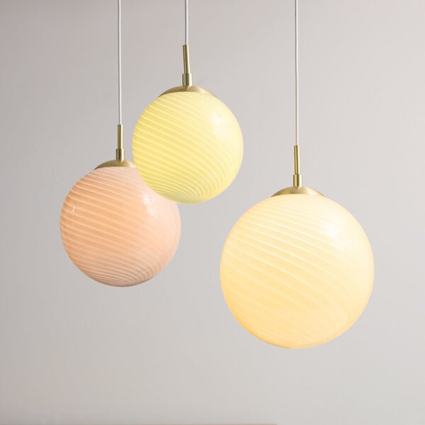 Závěsná svítidlo Halo Design, CANDY BALL, stmívatelné, Zelená, Obývací pokoj, Sklo, Design