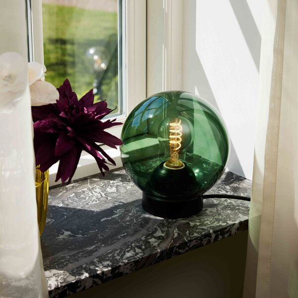 Stolní lampa Halo Design, BUBBLES, Zelená, Obývací pokoj, Sklo, Design