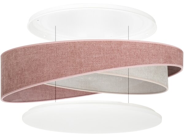BRILAGI- LED Stropní svítidlo VELVET TWIST LED/24W/230V 4000K pr. 55 cm růž./kr