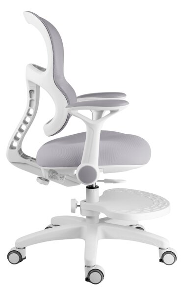 Dětská rostoucí židle Neoseat JUNI 006 — látka, pratelný potah, šedá