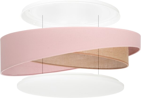 BRILAGI - LED Stm. sv. VELVET TWIST LED/36W/230V CCT pr. 65 cm WT růž./béž. + DO