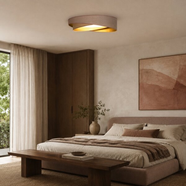 BRILAGI- LED Stropní svítidlo VELVET TWIST LED/24W/230V 4000K pr. 55 cm béž./zl