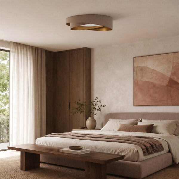 BRILAGI- LED Stropní svítidlo VELVET TWIST LED/24W/230V 4000K pr. 55 cm béž./zl