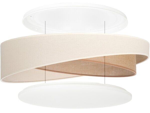 BRILAGI- LED Stropní svítidlo VELVET TWIST LED/24W/230V 4000K pr. 55 cm kr./béž