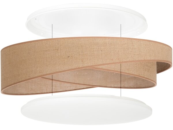 BRILAGI - LED Stropní svítidlo VELVET TWIST LED/24W/230V 4000K pr. 55 cm béžová