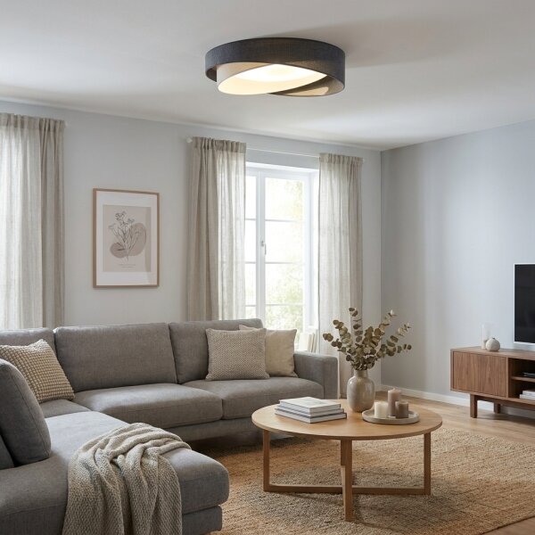 BRILAGI- LED Stropní svítidlo VELVET TWIST LED/24W/230V 4000K pr. 55 cm šedá/kr