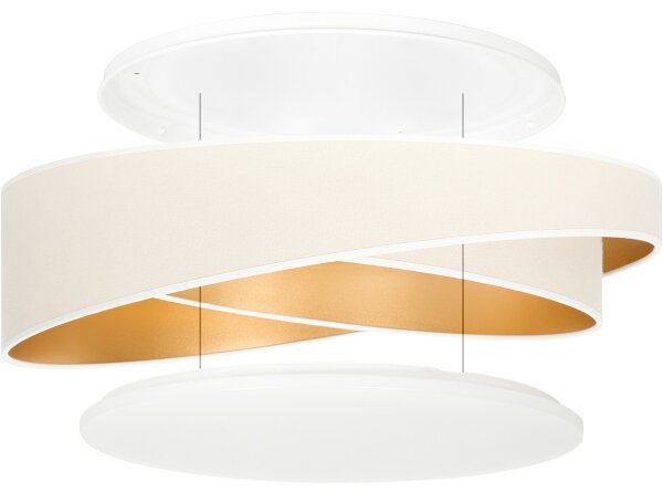 BRILAGI- LED Stropní svítidlo VELVET TWIST LED/24W/230V 4000K pr. 55 cm bílá/zl