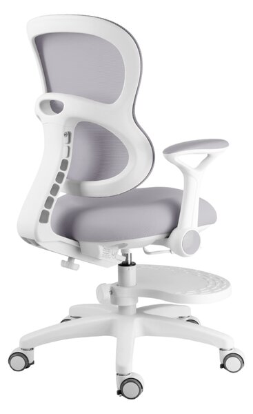 Dětská rostoucí židle Neoseat JUNI 006 — látka, pratelný potah, šedá