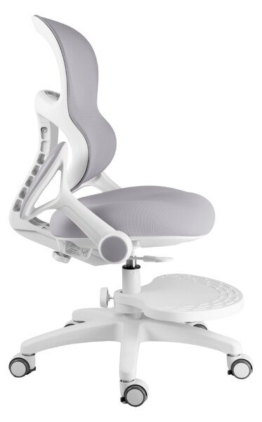 Dětská rostoucí židle Neoseat JUNI 006 — látka, pratelný potah, šedá