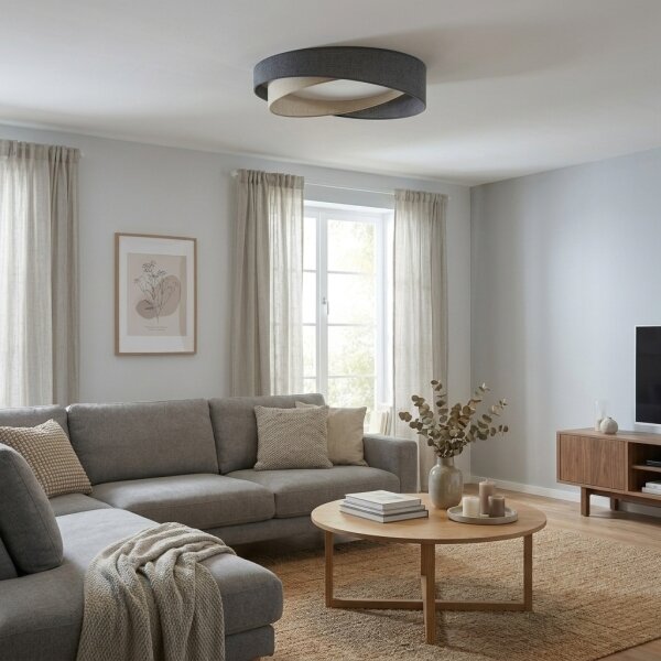 BRILAGI- LED Stropní svítidlo VELVET TWIST LED/24W/230V 4000K pr. 55 cm šedá/kr