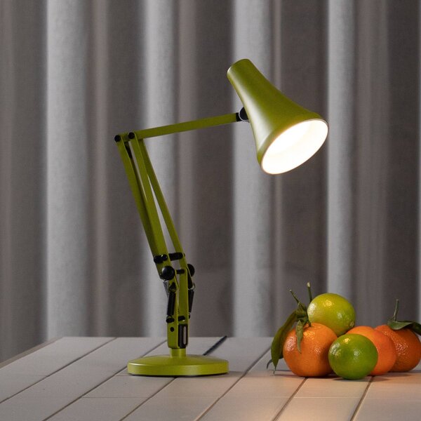 Anglepoise LED stolní lampa 90 MINI VIVID, zelená, USB, stmívatelný, Zelená, Pracovna / kancelář, Hliník, Industriální design, stojací lampa
