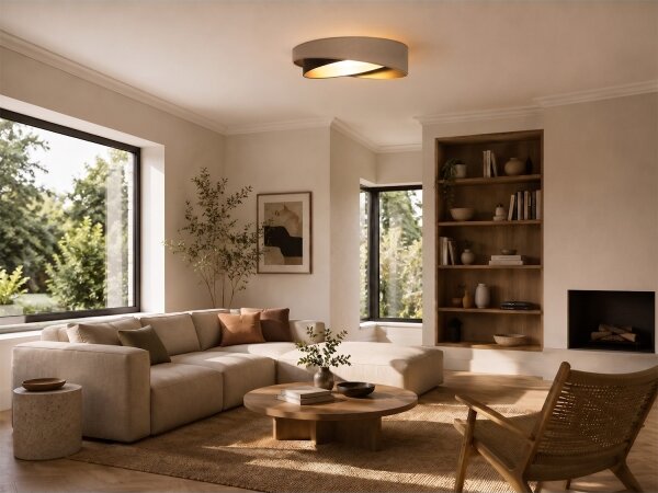 BRILAGI-LED Stropní svítidlo VELVET TWIST LED/24W/230V 4000K pr. 55 cm béž/hn/zl