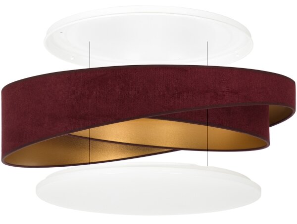 BRILAGI- LED Stropní svítidlo VELVET TWIST LED/24W/230V 4000K pr. 55 cm vín./zl