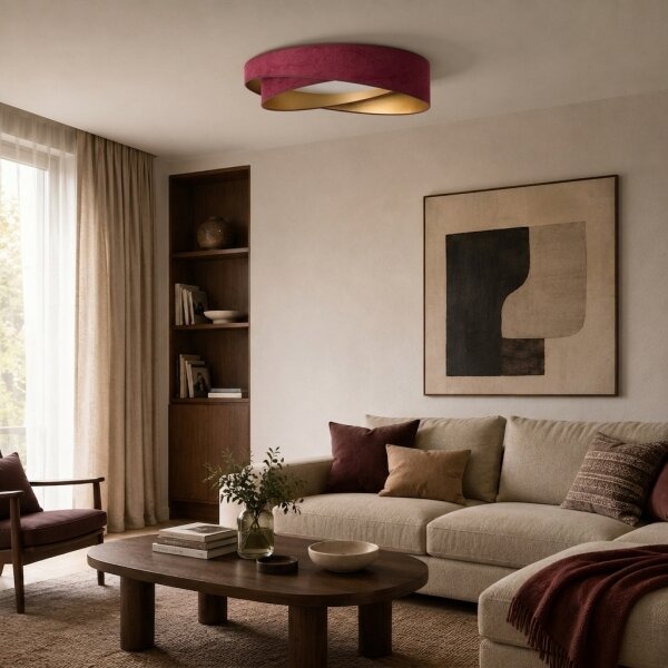 BRILAGI- LED Stropní svítidlo VELVET TWIST LED/24W/230V 4000K pr. 55 cm vín./zl