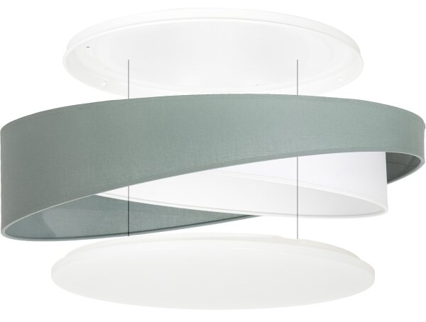 BRILAGI-LED Stropní svítidlo VELVET TWIST LED/24W/230V 4000K pr. 55 cm zel./bílá