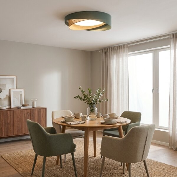 BRILAGI-LED Stropní svítidlo VELVET TWIST LED/24W/230V 4000K pr. 55 cm zel./béž