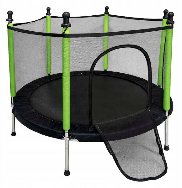 KX3215 Zelená zahradní trampolína pro děti 140 cm se sítí
