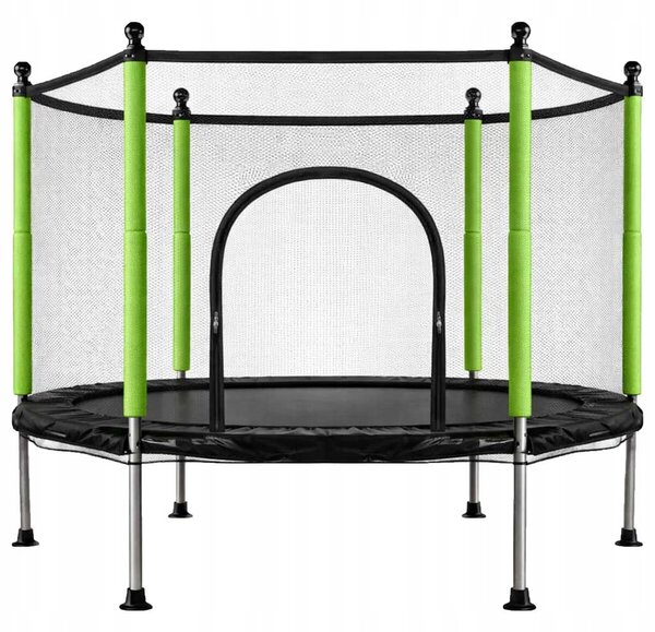 KX3215 Zelená zahradní trampolína pro děti 140 cm se sítí