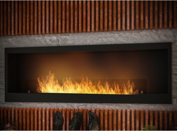 InFire - Vestavěný BIO krb 150x50 cm 4,2kW černá