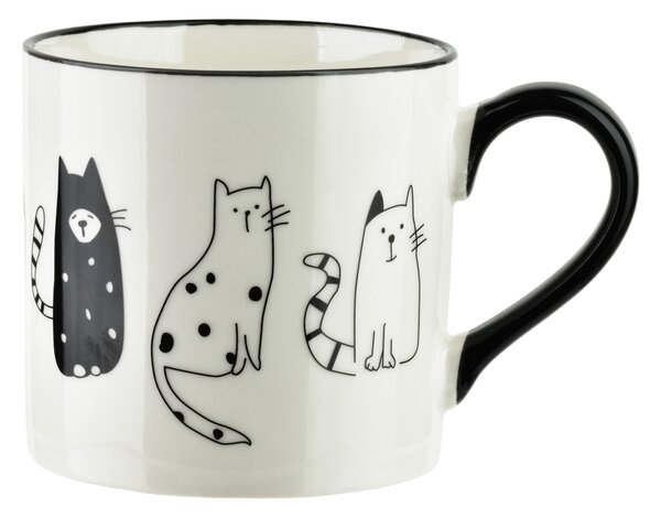 Affekdesign Porcelánový hrnek COTTELLO I. 370 ml bílý/černý