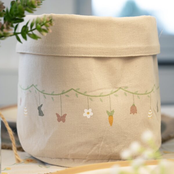 Bavlněný košík na pečivo Easter Joyful Beige