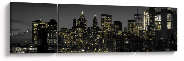 Obraz noční metropole (170x50 cm)