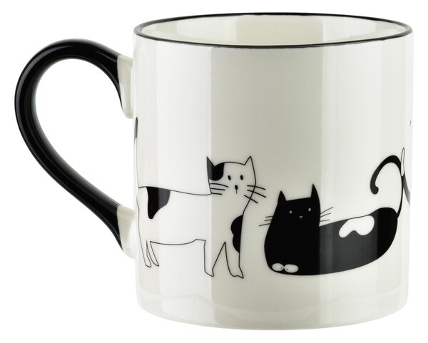 Affekdesign Porcelánový hrnek COTTELLO III. 370 ml bílý/černý