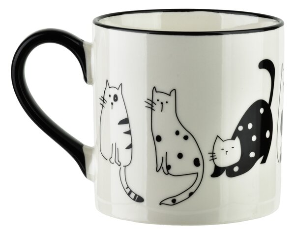 Affekdesign Porcelánový hrnek COTTELLO II. 370 ml bílý/černý