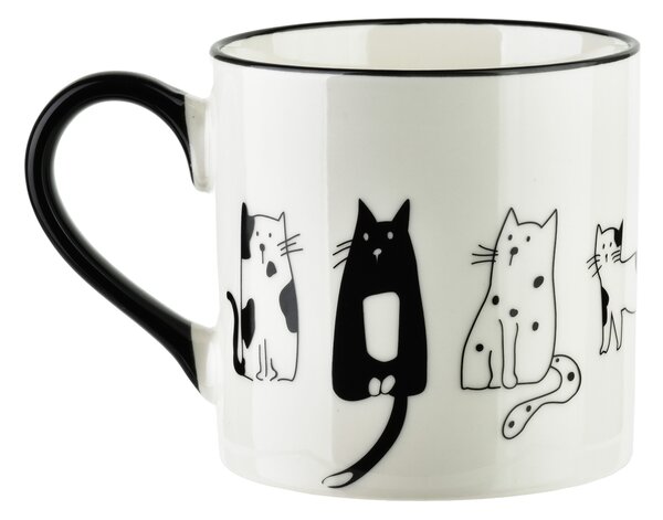 Affekdesign Porcelánový hrnek COTTELLO I. 370 ml bílý/černý