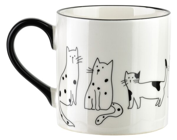 Affekdesign Porcelánový hrnek COTTELLO 370 ml bílý/černý