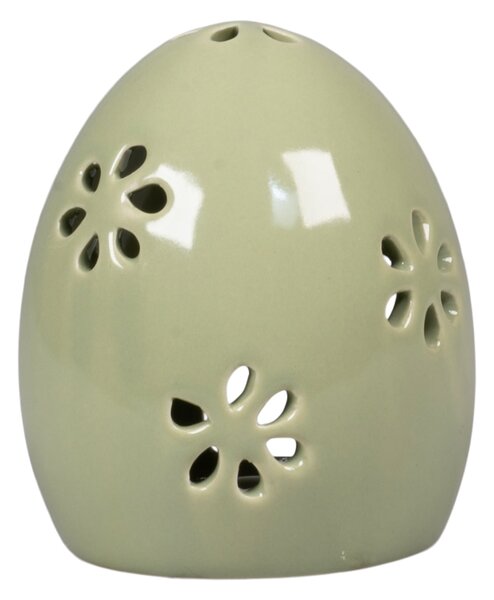 Keramický svícen Happy Easter Egg Green