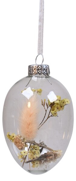 Závěsná velikonoční dekorace Dry Flower Beige 9,5 cm