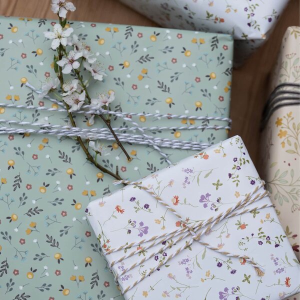 Balicí papír Flowerdays Mint – 5 m