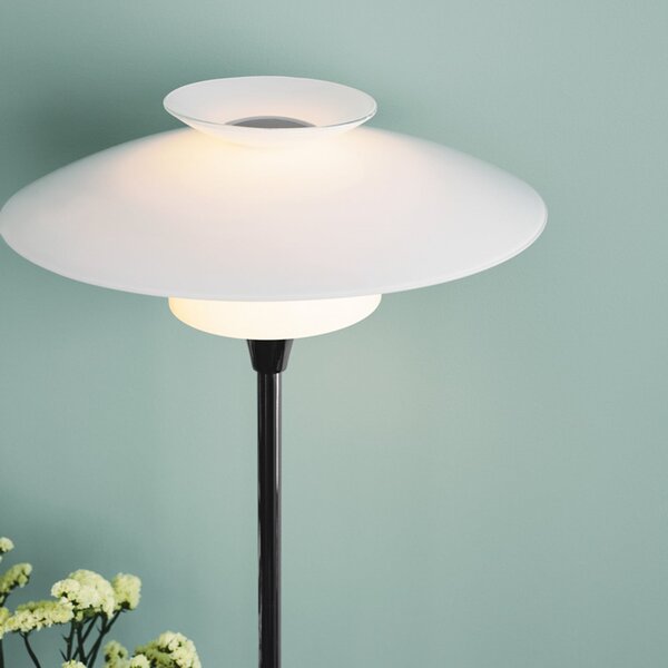 Stojací Lampa Halo Design, SCANDINAVIA, Chrom, Obývací pokoj, Sklo, Skandinávský