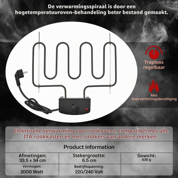 2000W elektrická trouba s termostatem a příslušenstvím