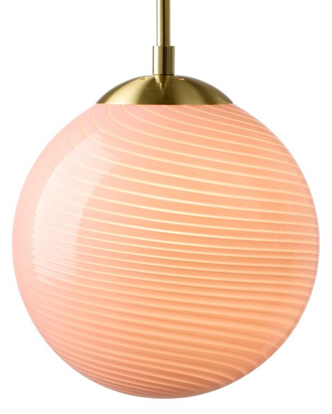 Závěsná svítidlo Halo Design, CANDY BALL, stmívatelné, Pudrová, Obývací pokoj, Sklo, Design