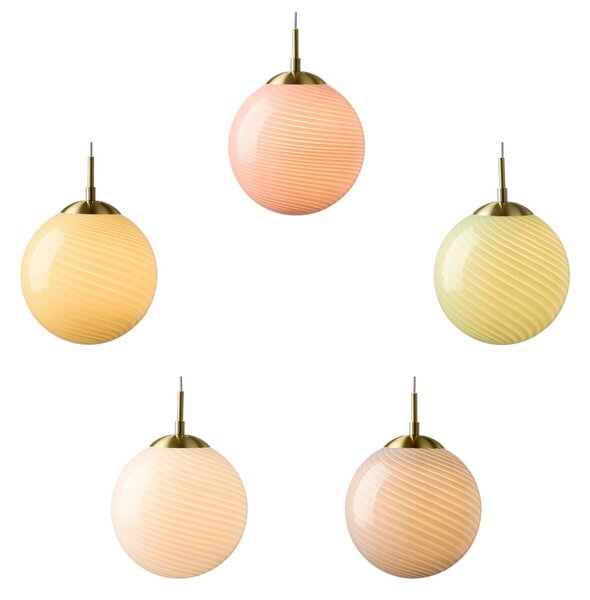 Závěsná svítidlo Halo Design, CANDY BALL, stmívatelné, Bílá, Obývací pokoj, Sklo, Design