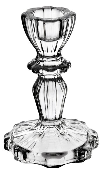 Mondex Skleněný svícen PATRICIA 7,5x11 cm čirý