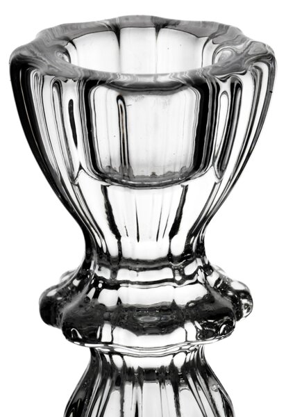 Mondex Skleněný svícen PATRICIA 7,5x11 cm čirý