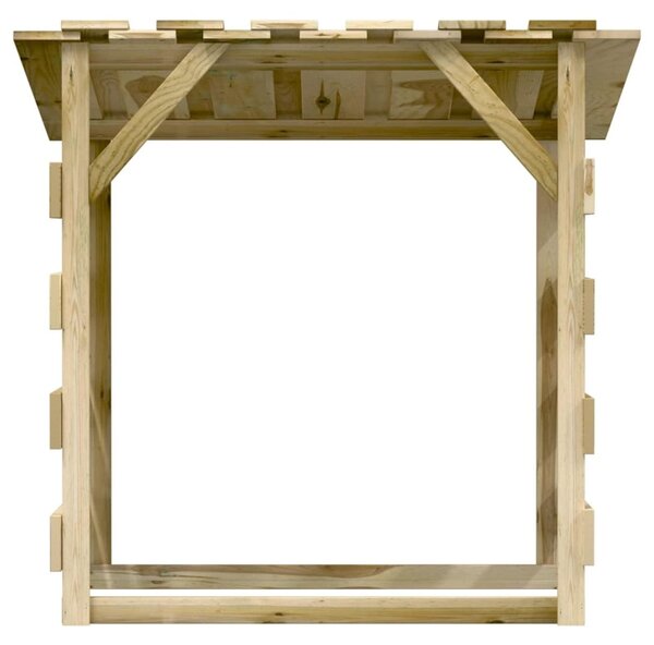 Zahradní domek s dřevěnou pergolou - 100 x 90 x 100 cm - Zelené impregnované borové dřevo - Venkovní dekorace do zahrady