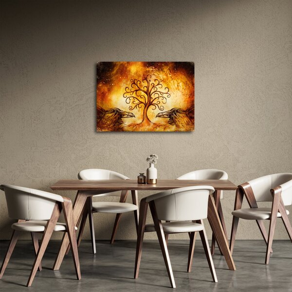 Přírodní abstraktní obraz stromu (70x50 cm)