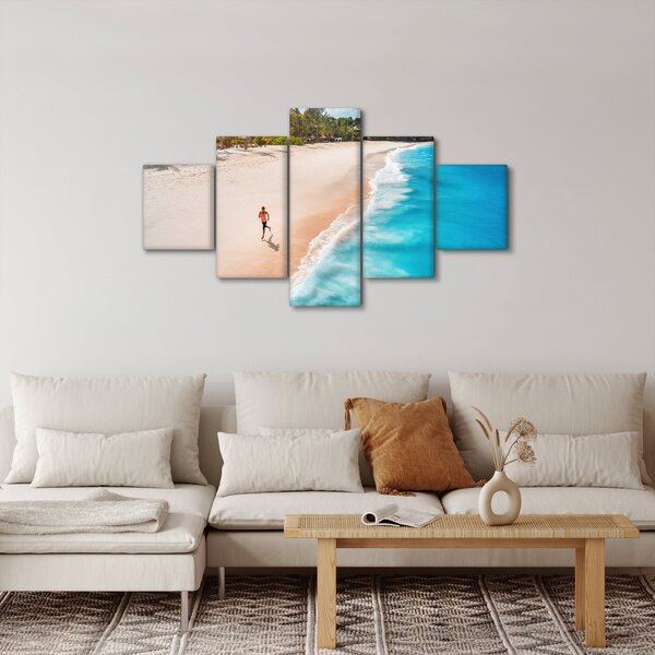 Obraz - Plážový běh (125x70 cm)