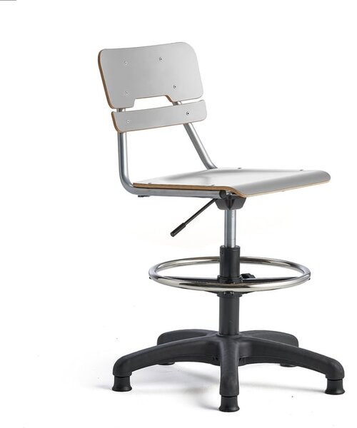 AJ Produkty Židle LEGERE, výškově nastavitelná, malý sedák, s kluzáky, V 500-690 mm, šedá