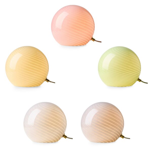 Stolní lampa Halo Design, CANDY, Bílá, Obývací pokoj, Sklo, Design