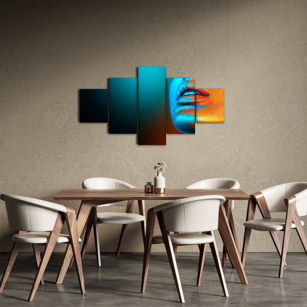 Obraz - Třpytivý obličej (125x70 cm)